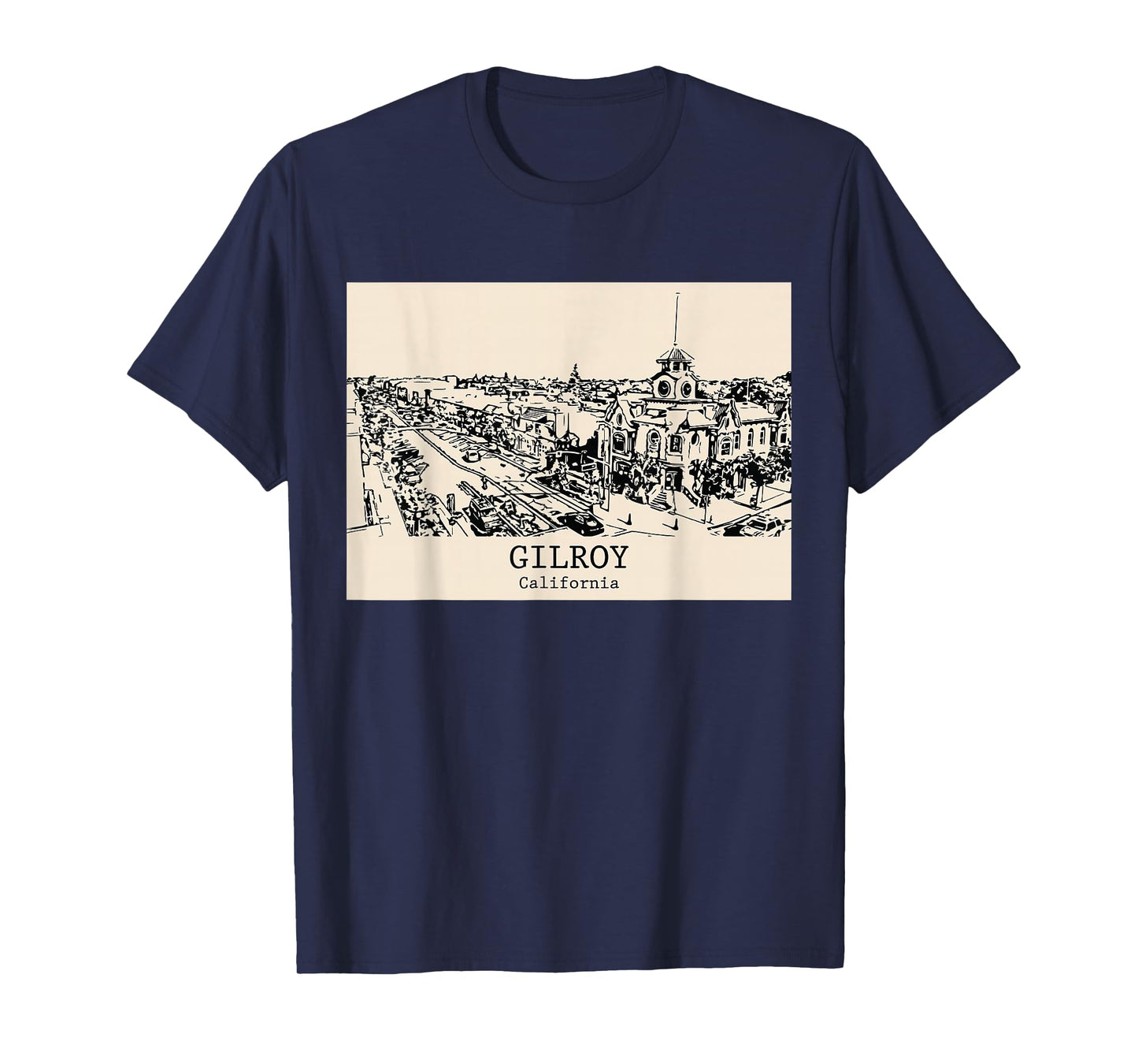 Gilroy California Vintage Retro Travel Souvenir T-Shirt