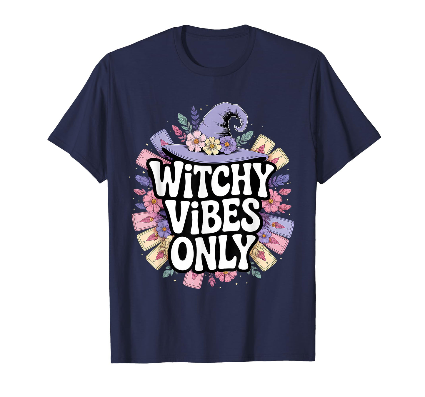 Witchy Vibes Only Floral Tarot T-Shirt