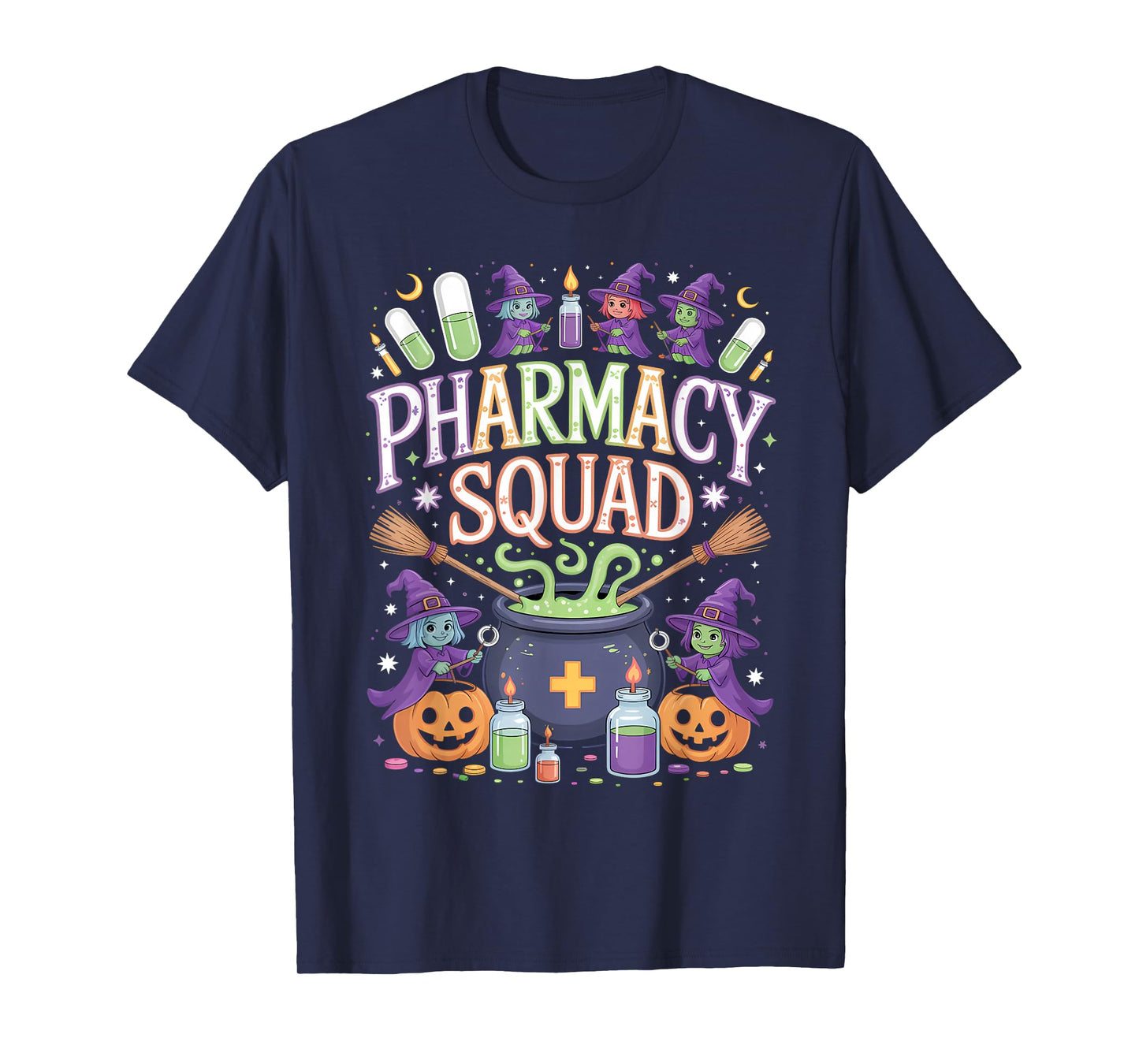 Pharmacy Squad Funny Witch Outfit for Pharmacists and Spooky T-Shirt