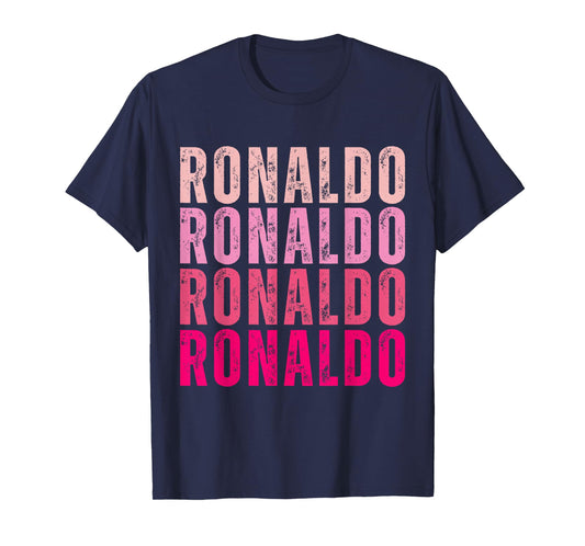 Vintage Ronaldo Personalized Name I Love Ronaldo T-Shirt