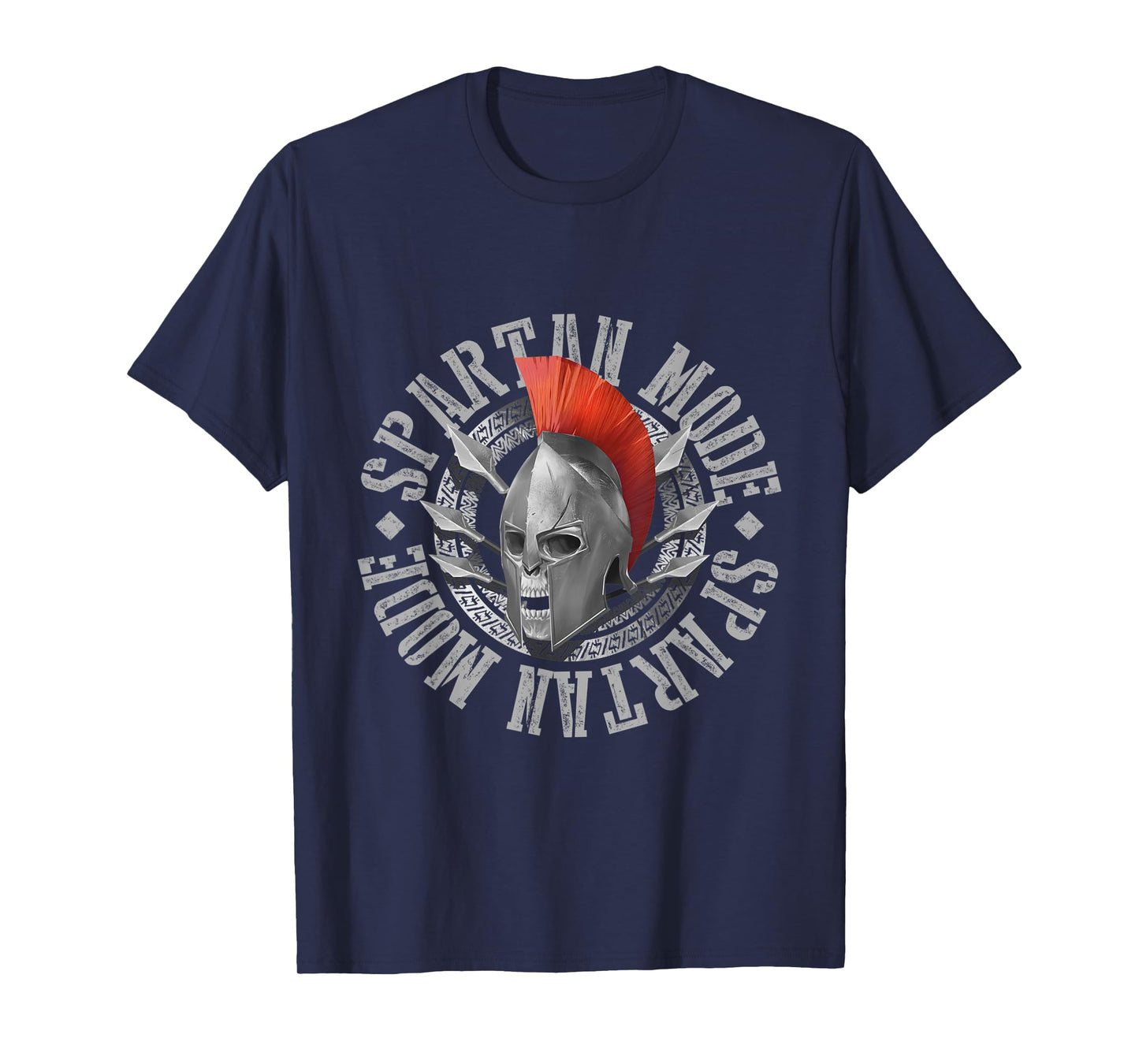 Spartan Mode Skull Helmet Greek Fitness Sparta 300 Gladiator T-Shirt