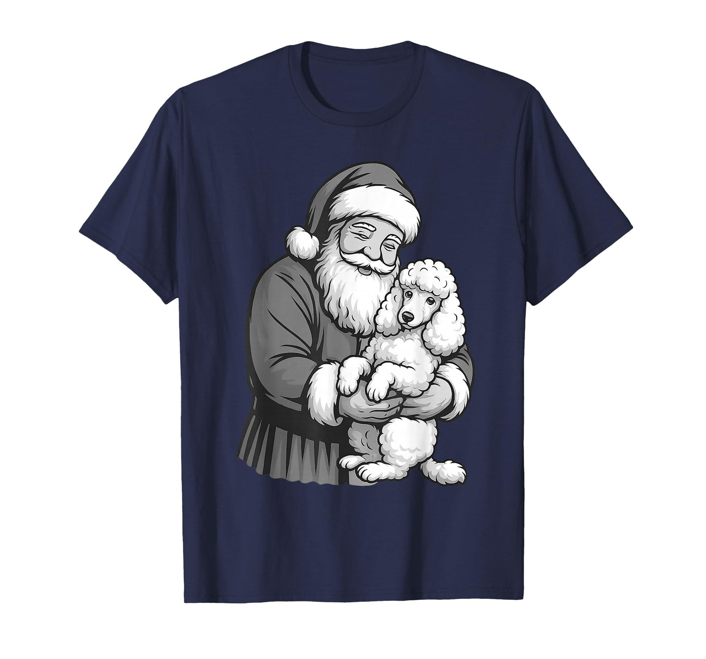 Poodle Santa Claus Christmas Dog Lover T-Shirt