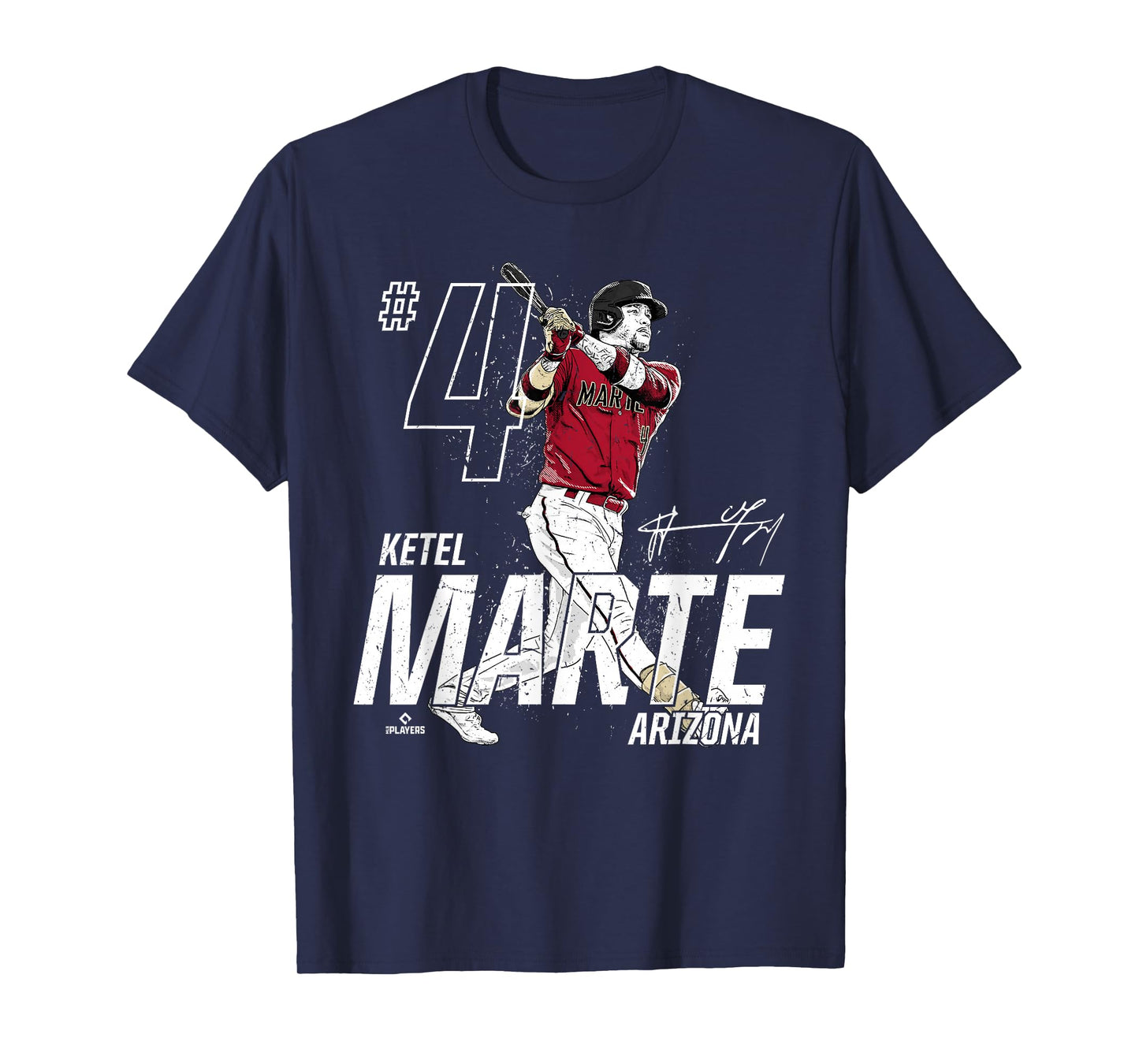 Dynamic Pose Ketel Marte Arizona Baseball MLBPA T-Shirt
