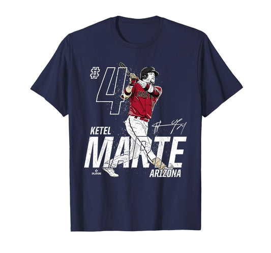 Dynamic Pose Ketel Marte Arizona Baseball MLBPA T-Shirt