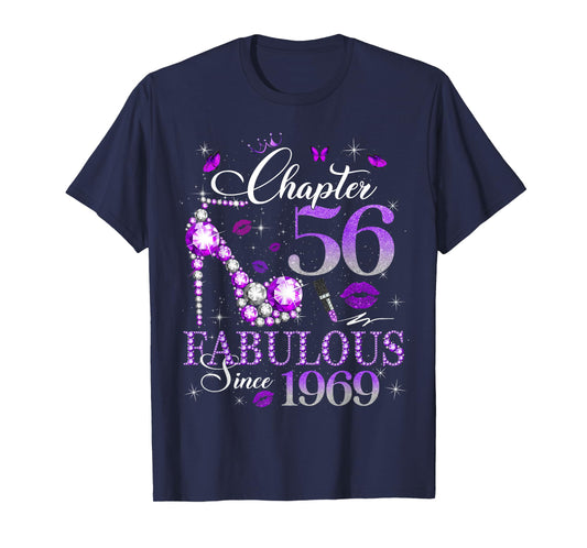 Chapter 56 Fabulous Since 1969 56th Birthday Queen Diamond T-Shirt