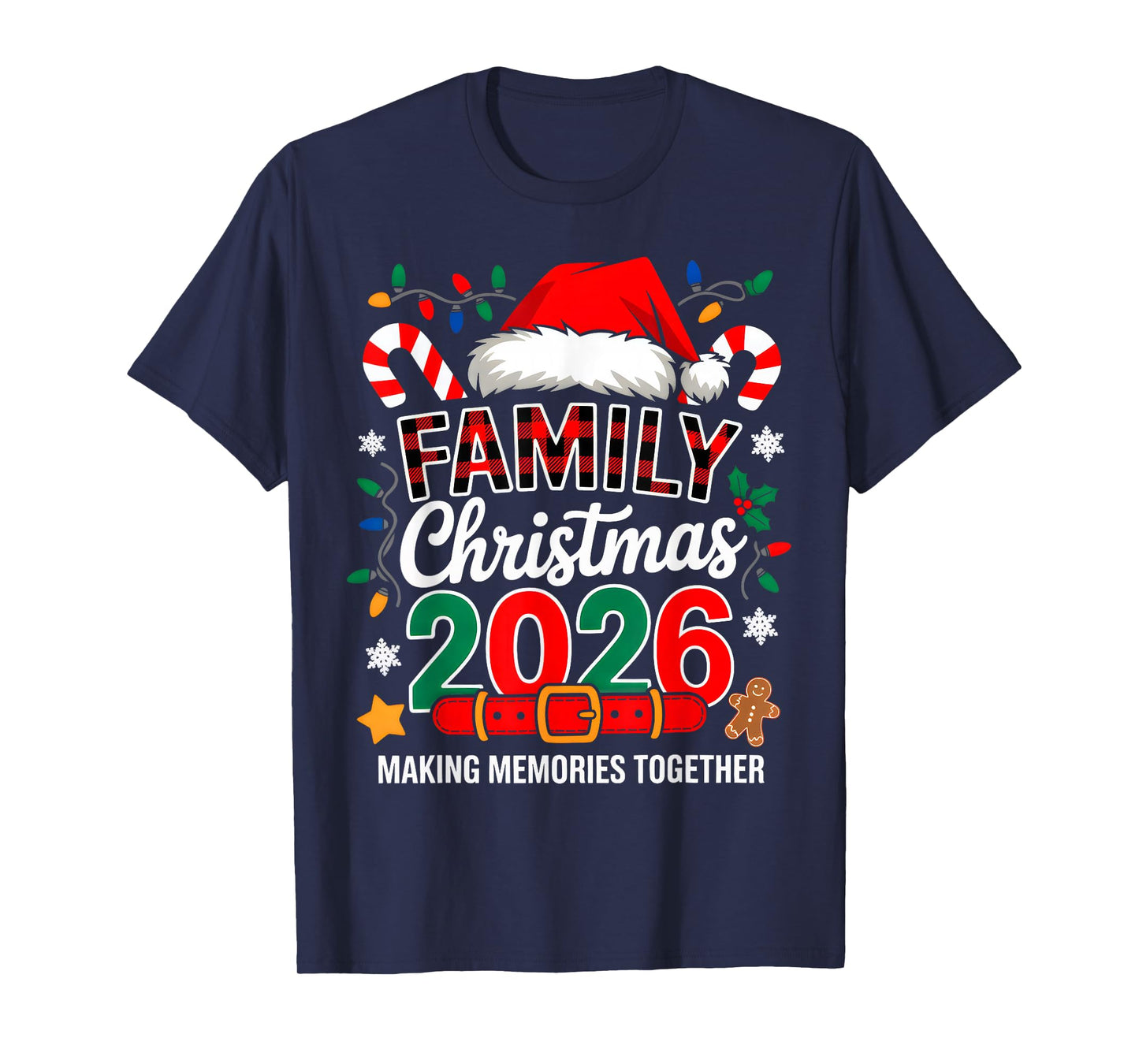 Family Christmas 2026 Matching Squad Santa Elf Funny Xmas T-Shirt