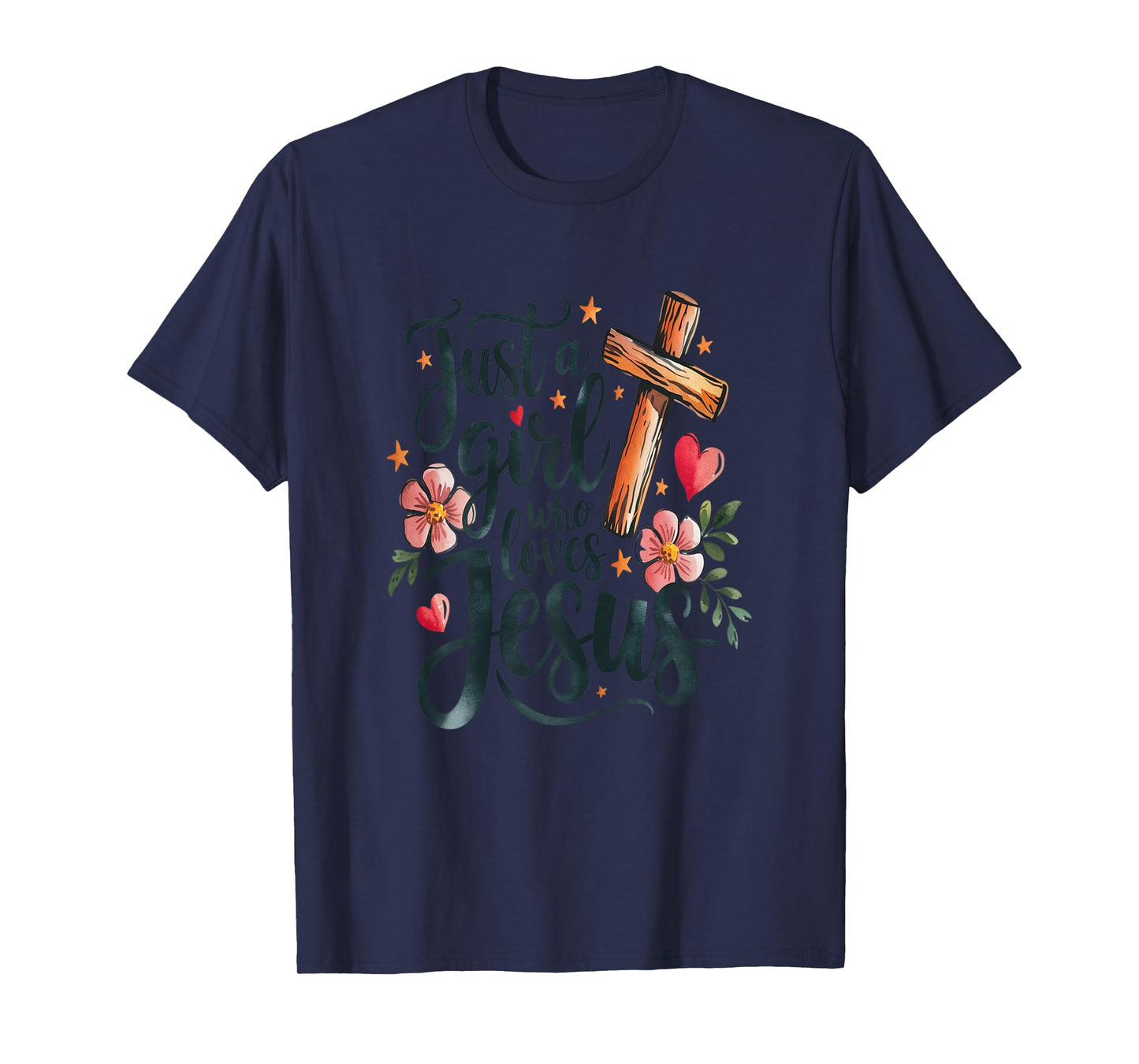 Just a Girl Who Loves Jesus For Girls Kids Christian Christ T-Shirt