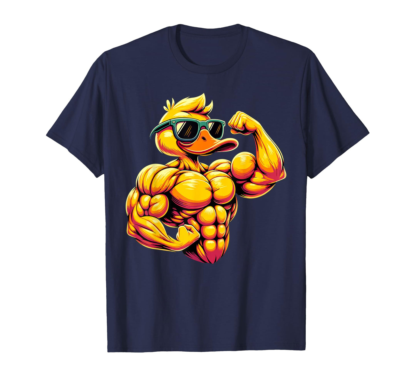Muscular Duck Bodybuilder Rubber Duck T-Shirt