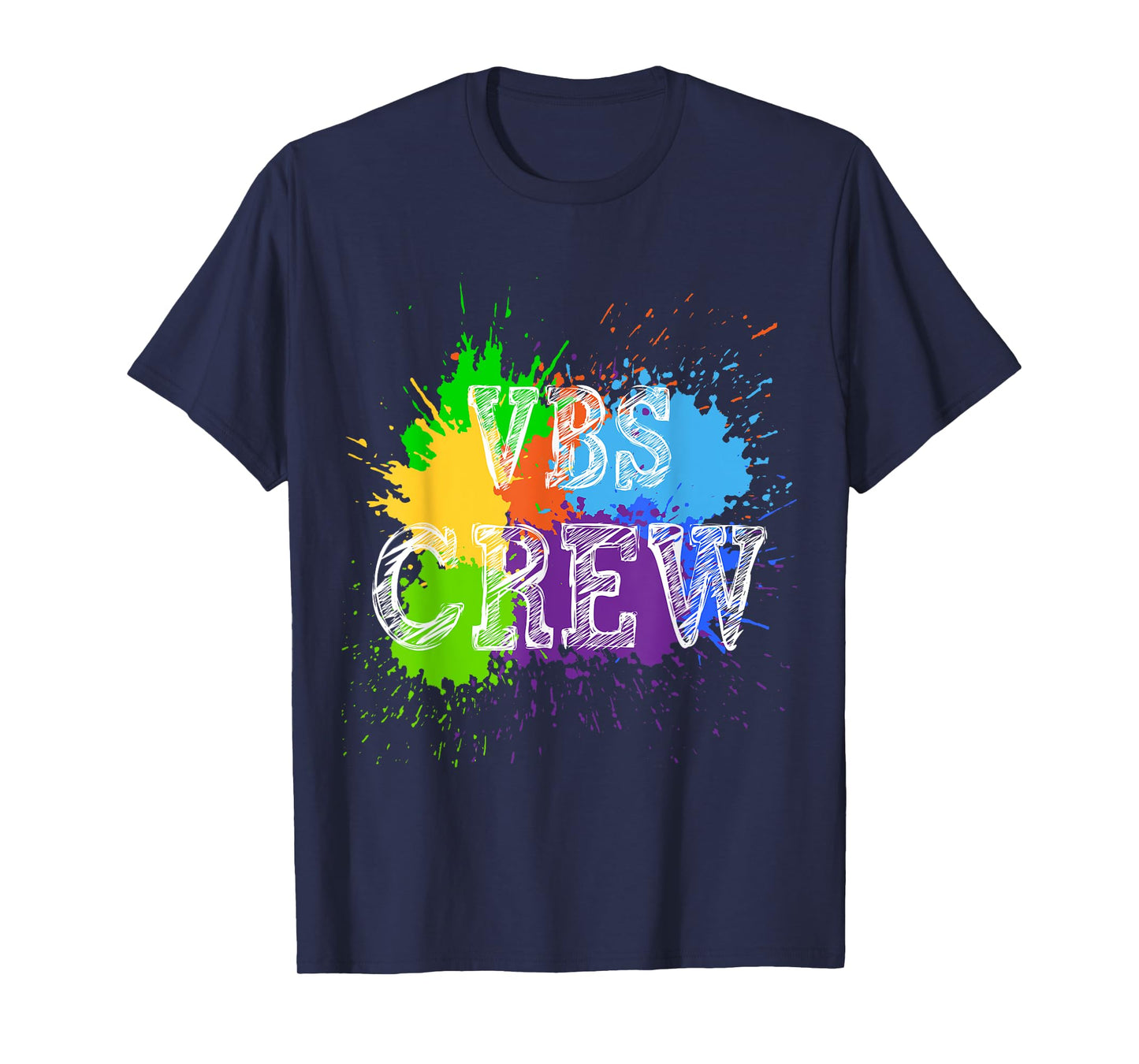 VBS Crew Design Paint Splatter Vacation Bible School Apparel T-Shirt