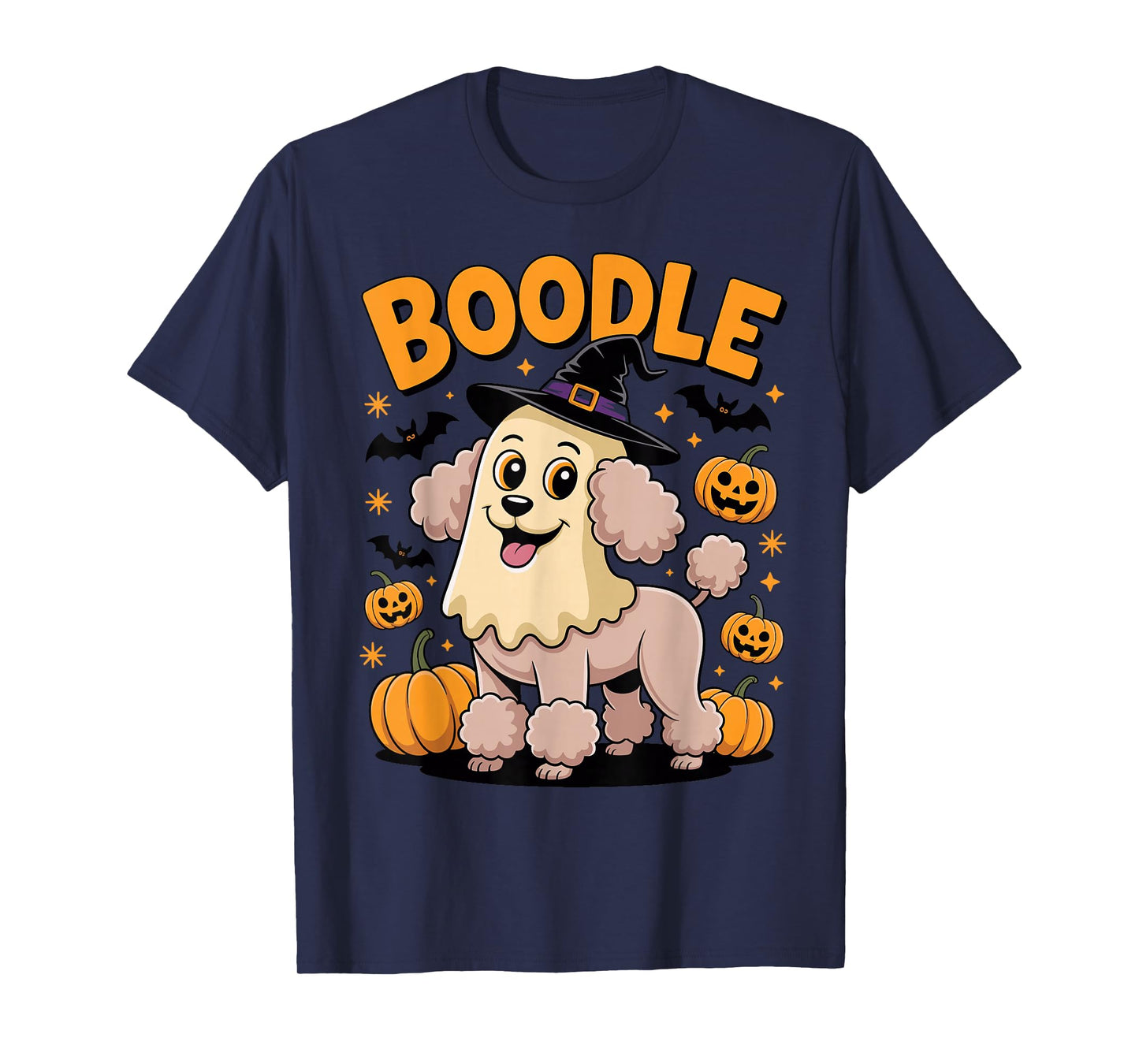 Boodle Funny Boo Spooky Witch Dog Poodle Halloween T-Shirt