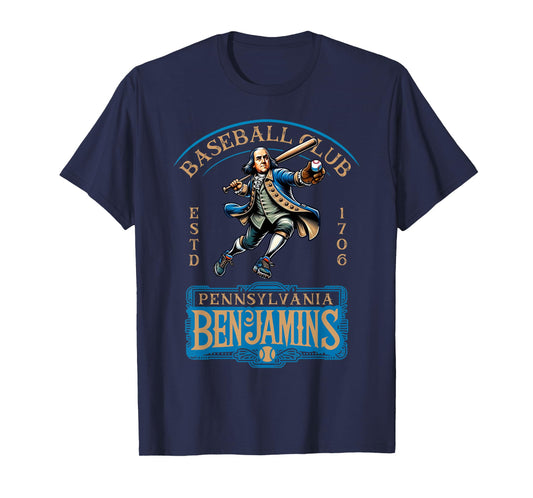 Pennslyvania Benjamins Retro Minor League Baseball Team T-Shirt
