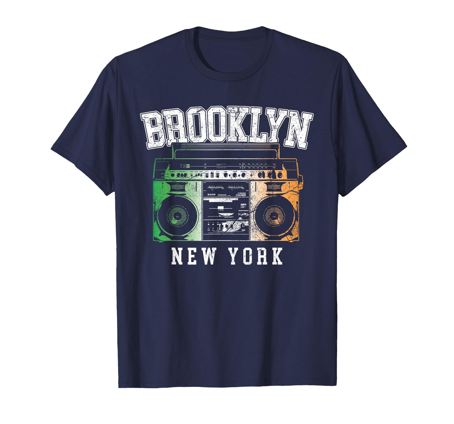 Brooklyn NYC - New York City Irish Flag Boombox T-Shirt
