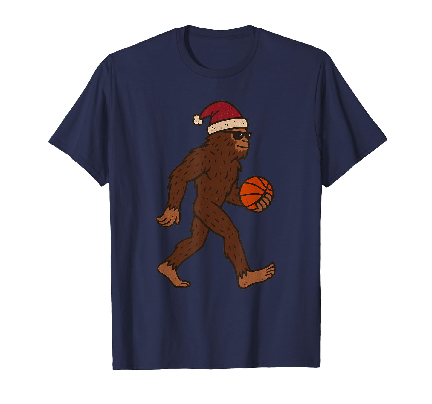 Sasquatch Basketball Xmas Holiday Funny Christmas T-Shirt
