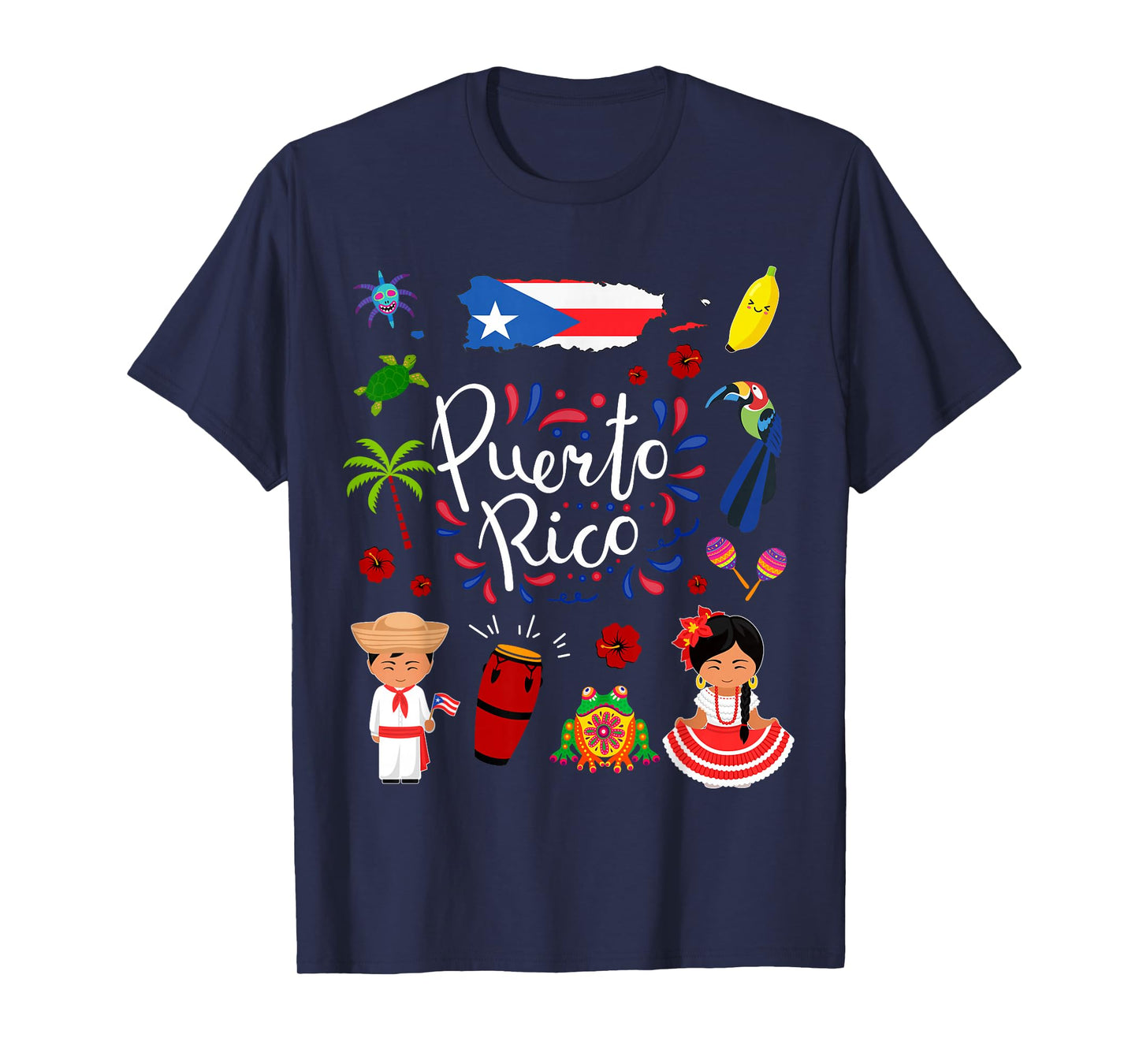 Puerto Rican Culture Outfit Idea Puerto Rico Flag kids T-Shirt