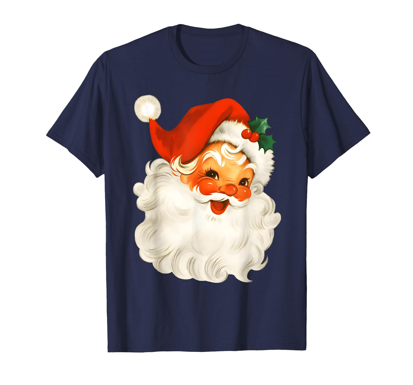 Vintage Retro Cute Santa Claus Christmas Xmas Men Women Kid T-Shirt