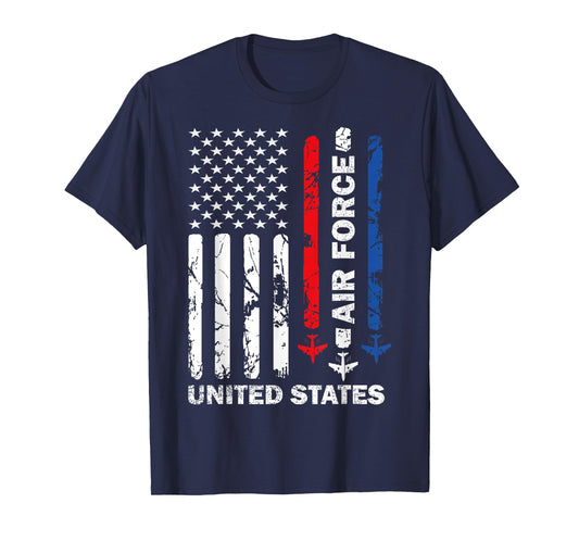 United States Air Force American Vintage USA Flag Patriotic T-Shirt