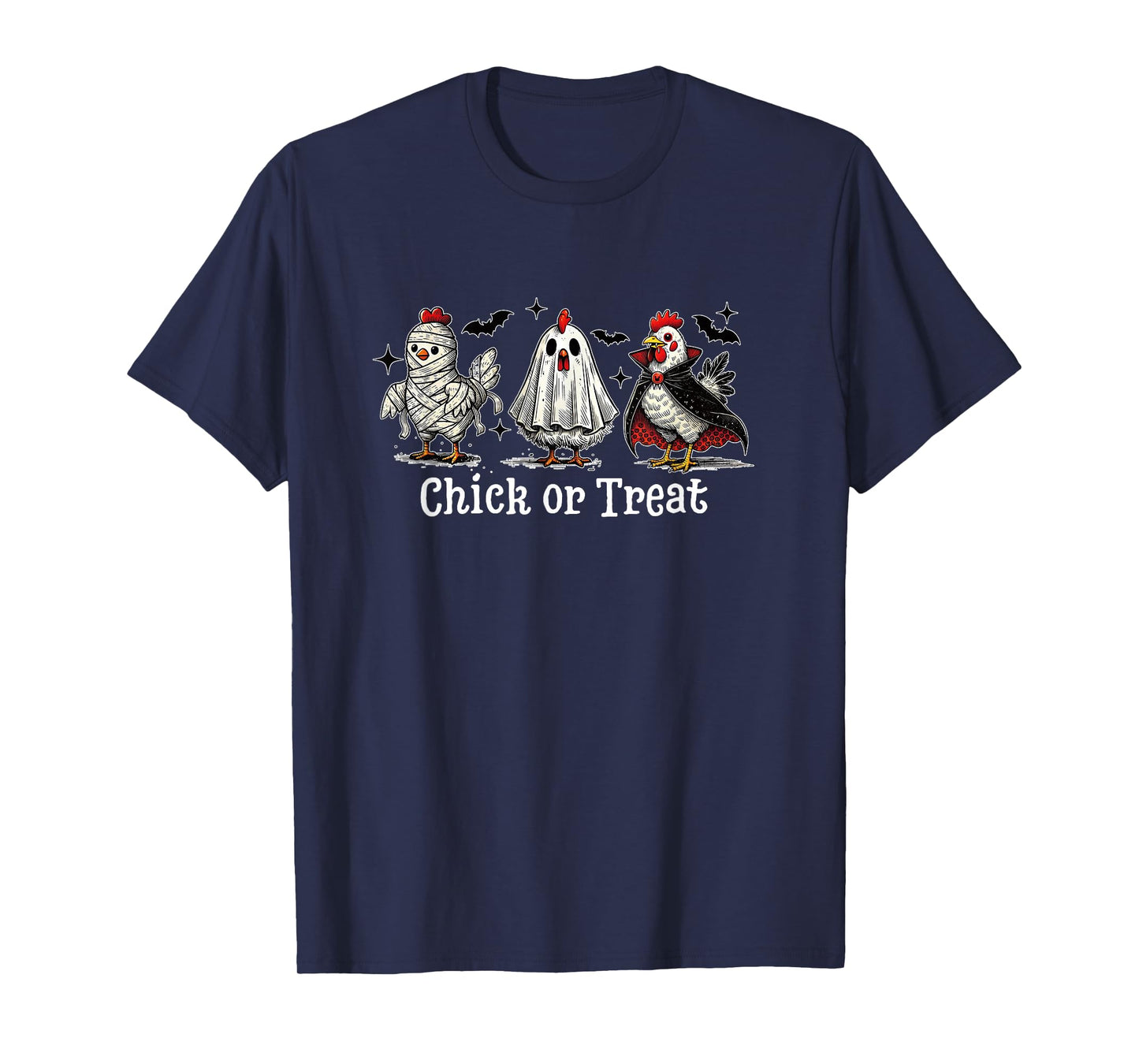 Chick Or Treat Halloween Pumpkin Ghost Spooky Funny Chicken T-Shirt
