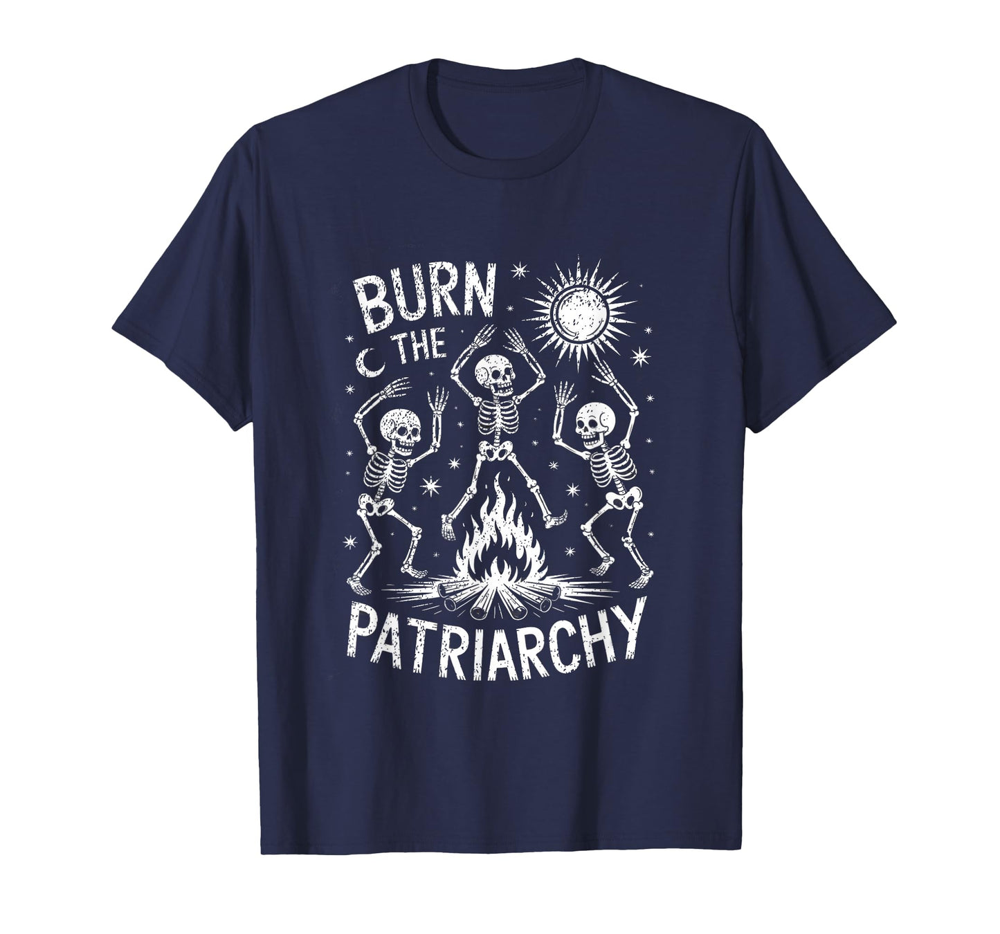 Burn The Patriarchy Halloween Occult Liberal Feminist Witch T-Shirt