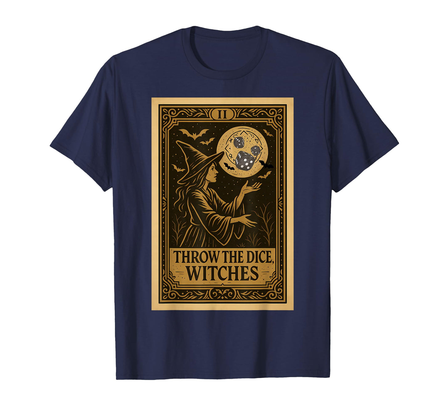 Throw The Dice Witches for Women Bunco Halloween Party T-Shirt