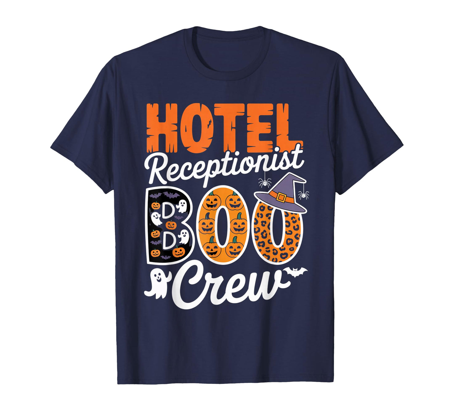 Hotel Receptionist Boo Crew Halloween Matching Spooky Outfit T-Shirt