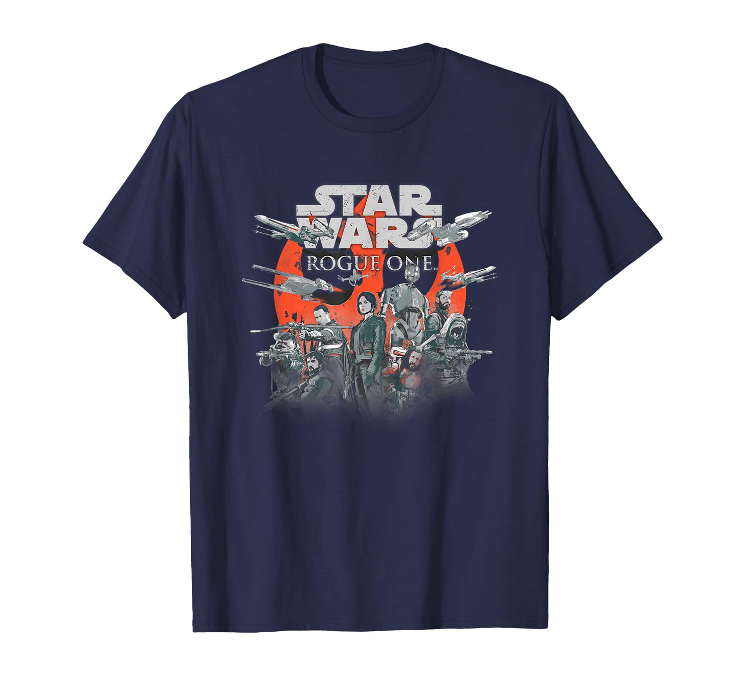 Star Wars Rogue One Distressed Rebel Group Vignette T-Shirt