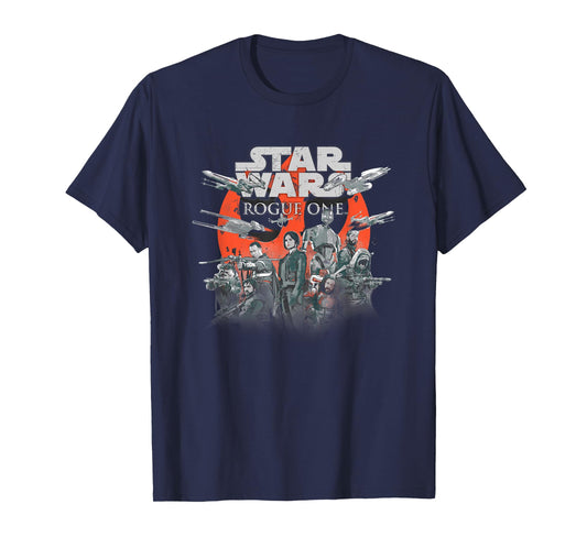 Star Wars Rogue One Distressed Rebel Group Vignette T-Shirt