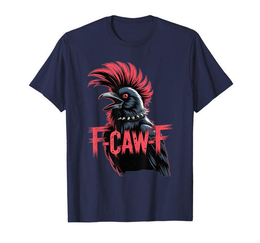 F-Caw-F Crow Funny Gothic Moon Black Bird Halloween T-Shirt