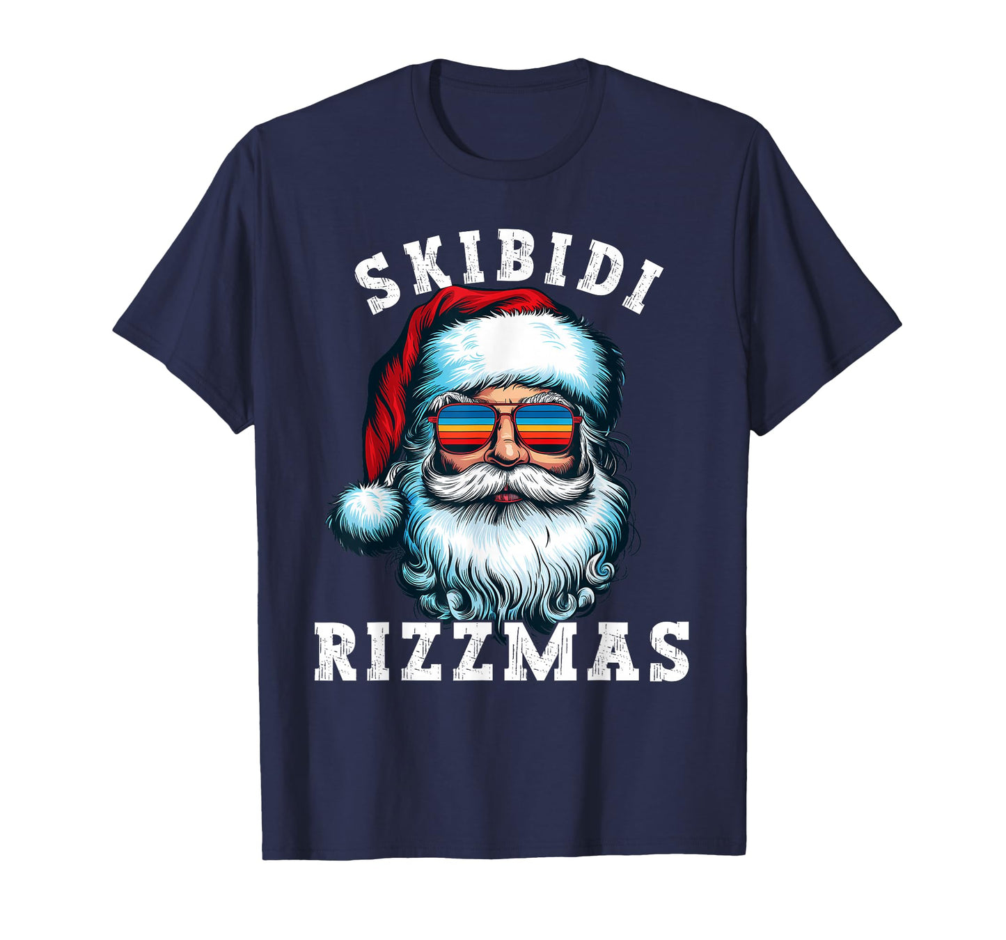 Skibidi Rizzmas Shirt Funny Merry Rizzmas Santa Christmas T-Shirt