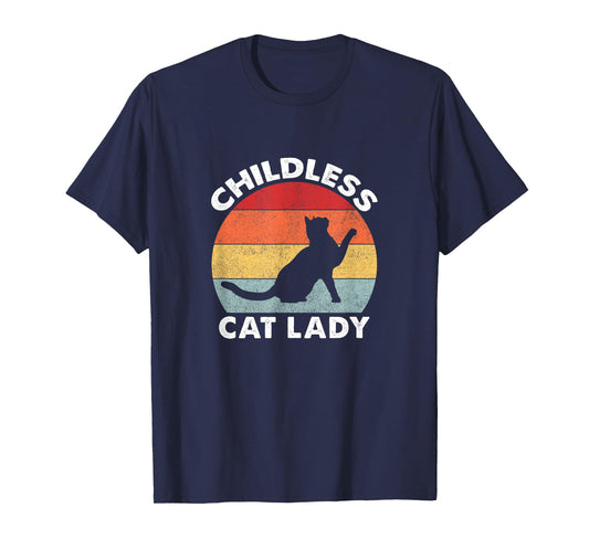 Vintage Childless Cat Lady T-Shirt