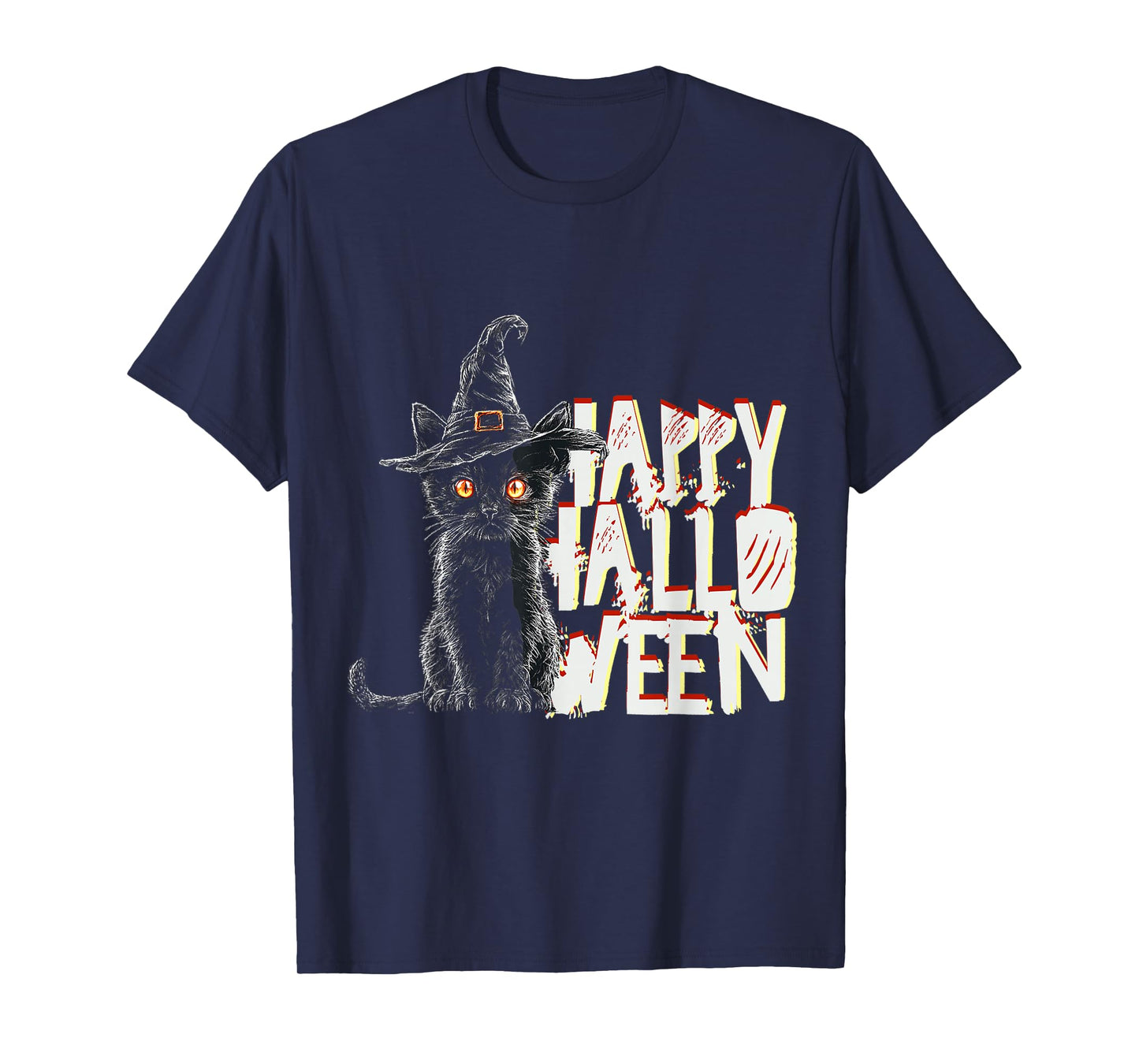 Cute Cat Witch Animal Fun Happy Halloween Costume T-Shirt