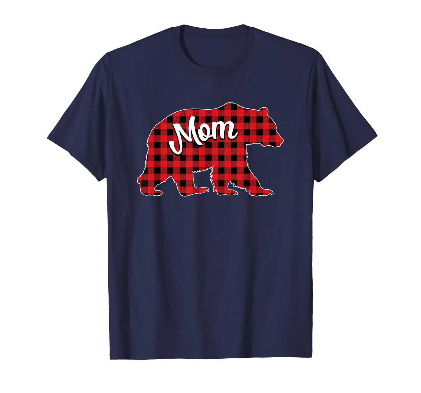 Mom Mama Bear Xmas Pajamas Family Matching Bear Christmas T-Shirt