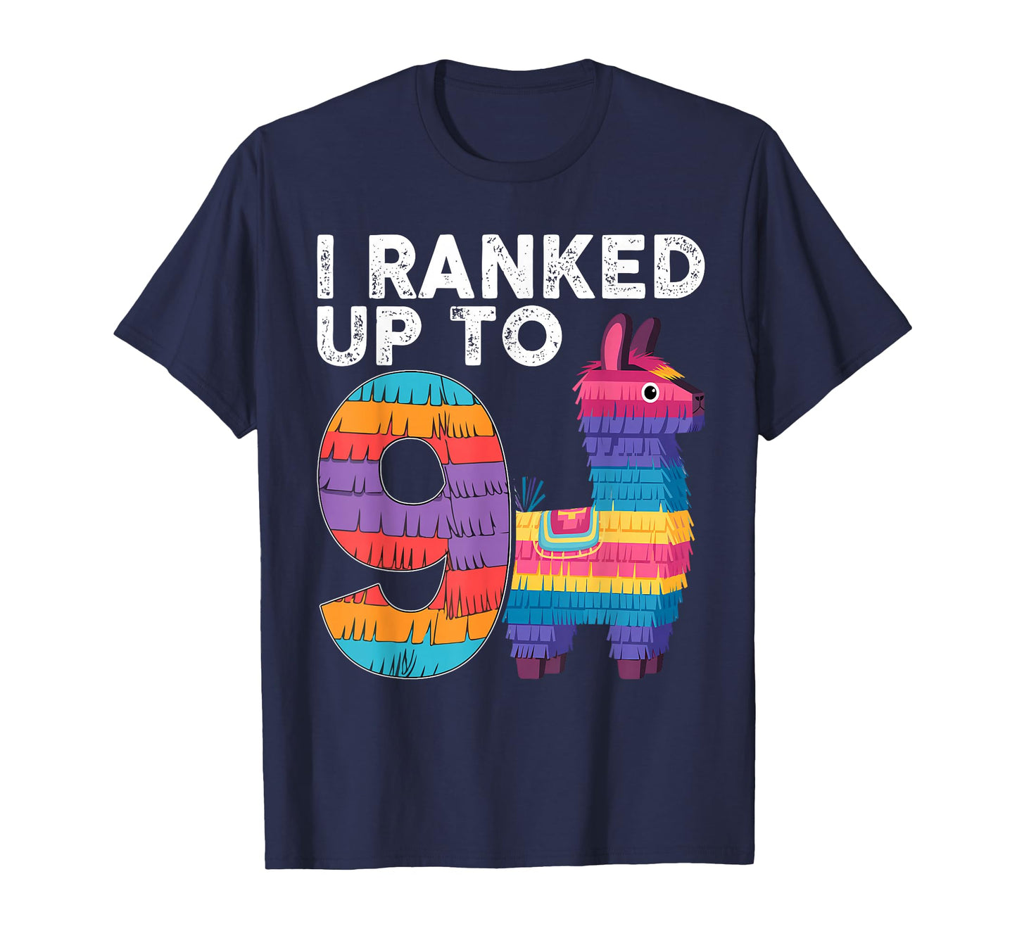 I Ranked Up To 9 Birthday Video Game Llama Piñata Birthday T-Shirt
