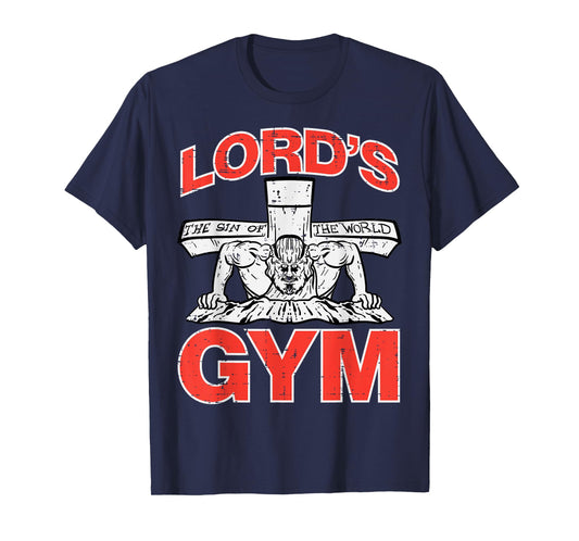 Lords Gym Jesus Push Ups Christian Workout Fitness Men Women T-Shirt