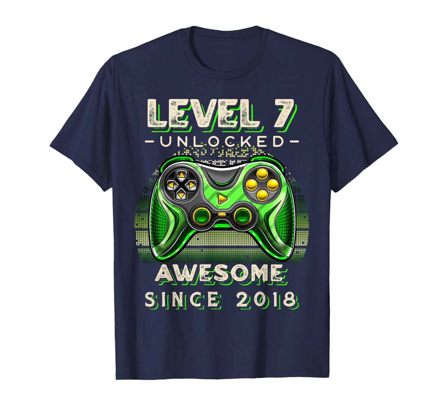 7th Birthday Boy Level 7 Gamer 7 Year Video Game Party T-Shirt
