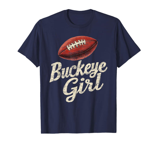 Buckeye Girl Vintage Sports Ohio Home State T-Shirt
