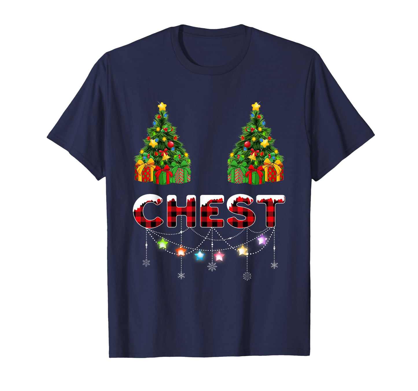 Chest Nuts Christmas Lights Matching Family Couples Xmas T-Shirt