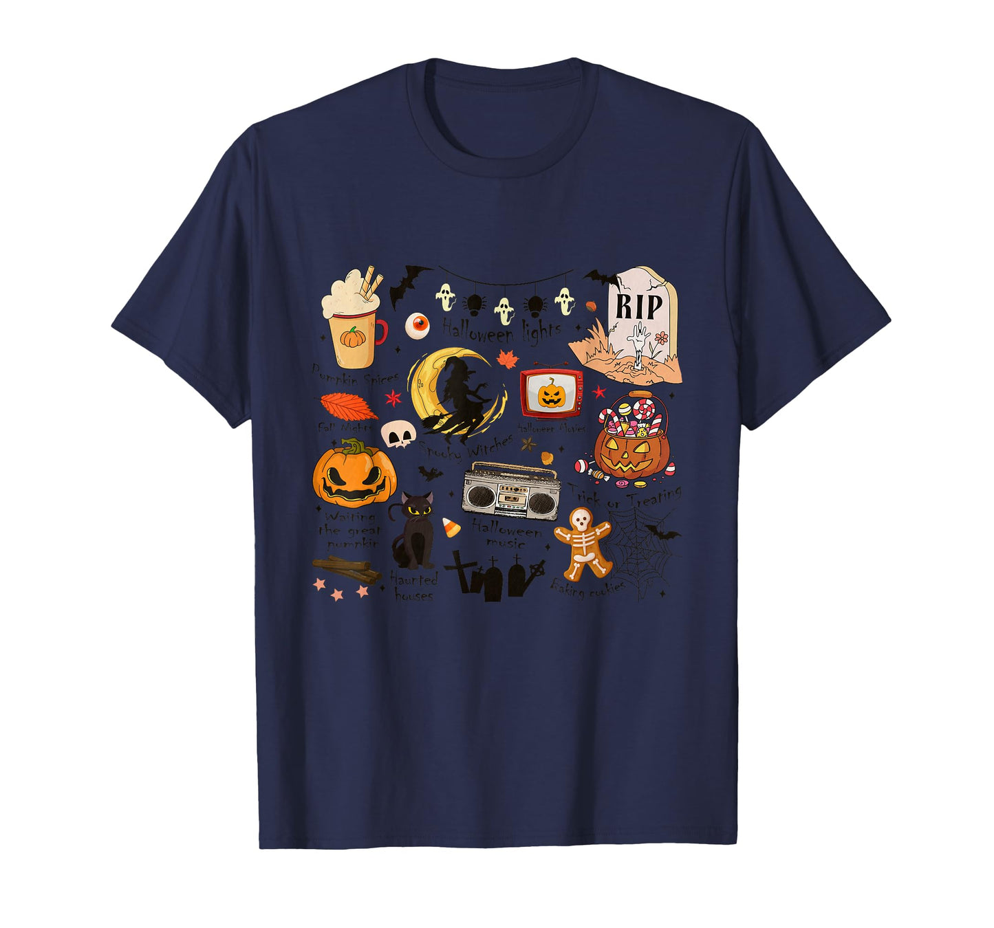 Retro Vintage 90's Halloween Season Party Pumpkin Witch T-Shirt