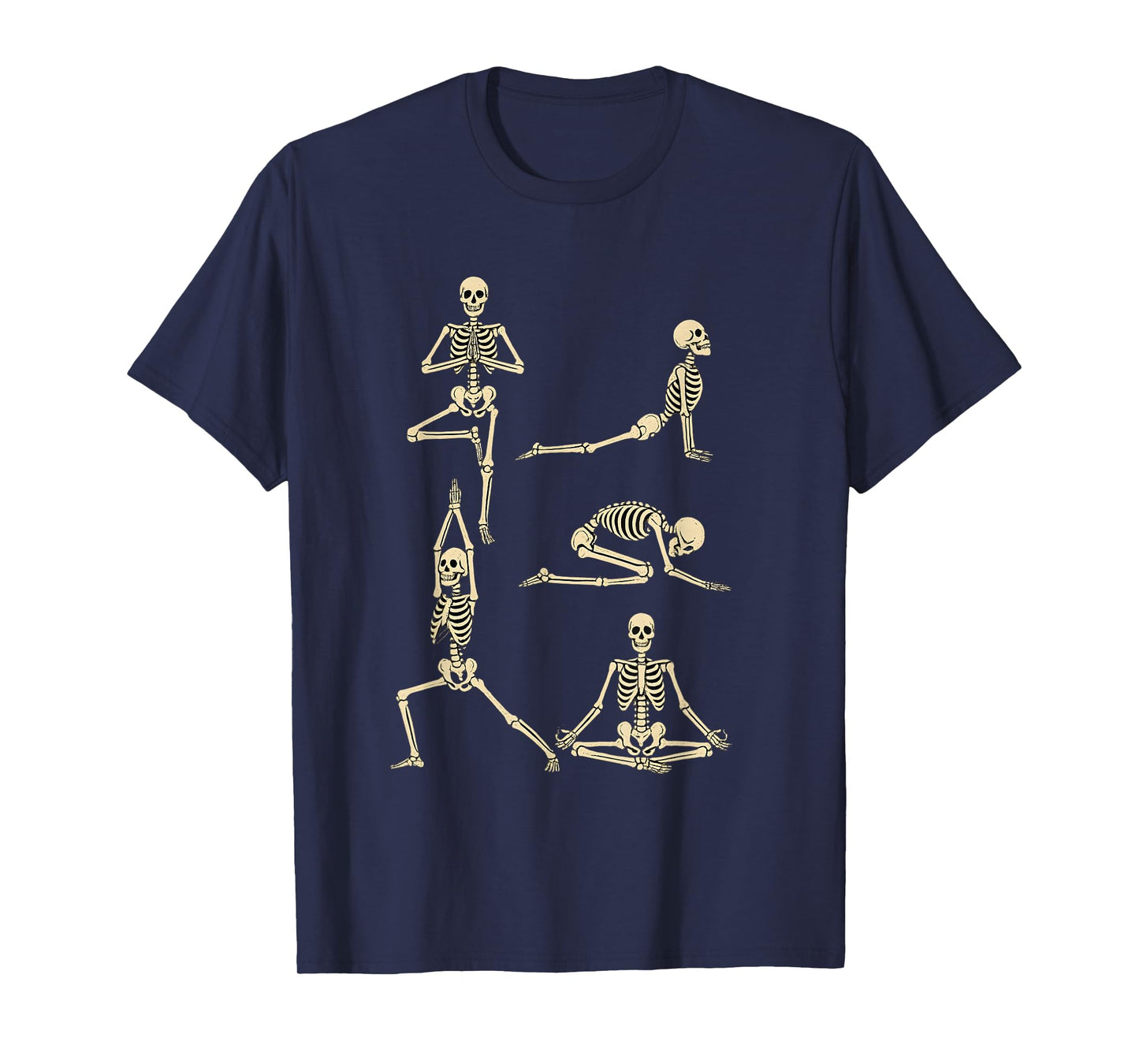 Yoga Skeleton Halloween Funny Meditating Skeleton T-Shirt