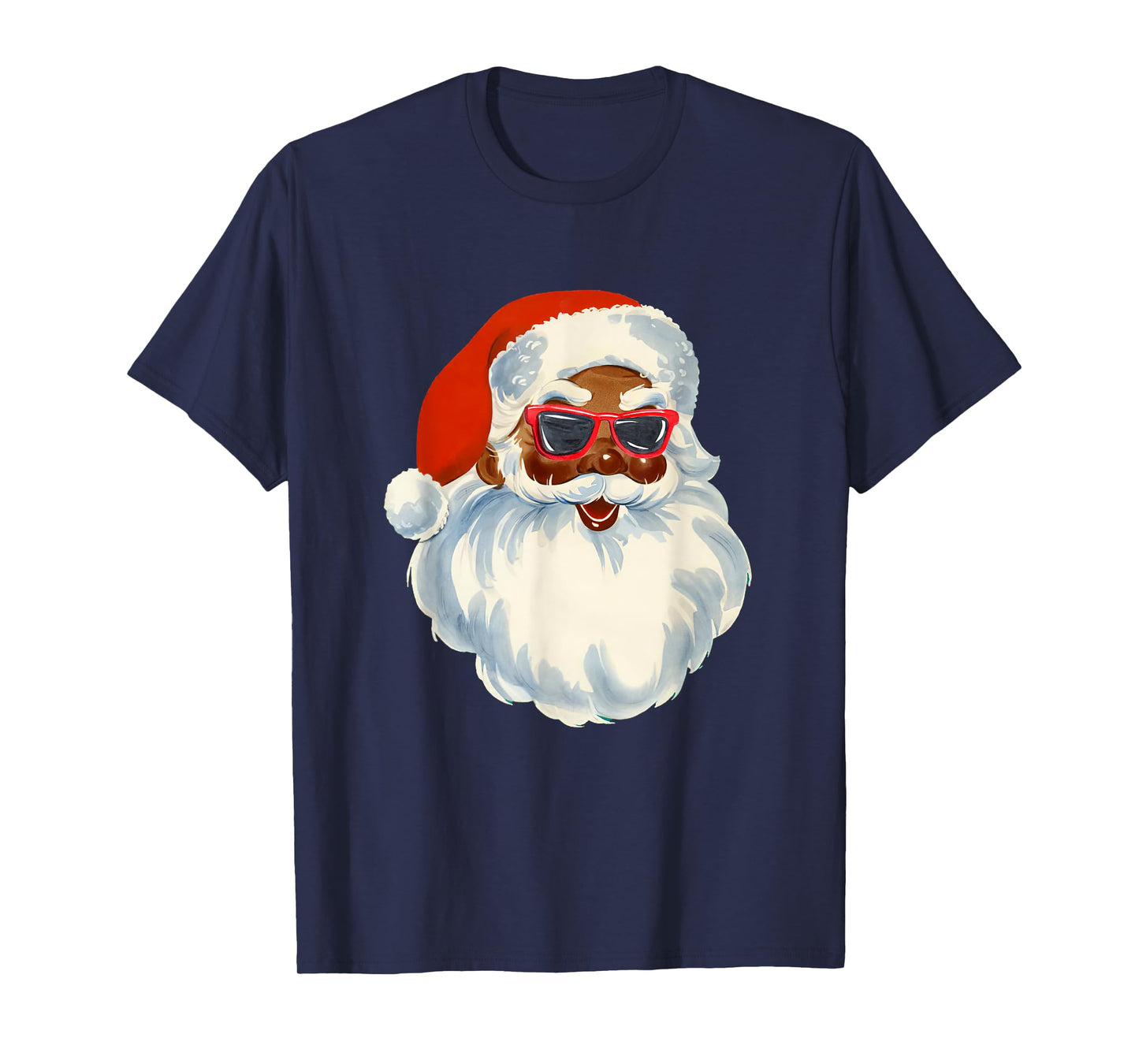 Funny Santa Face Christmas Family Matching Pajamas Women Men T-Shirt