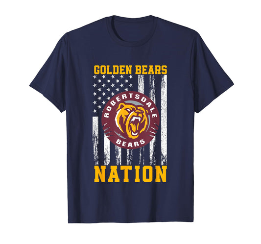 Robertsdale Golden Bears Logo Nation HS T-Shirt