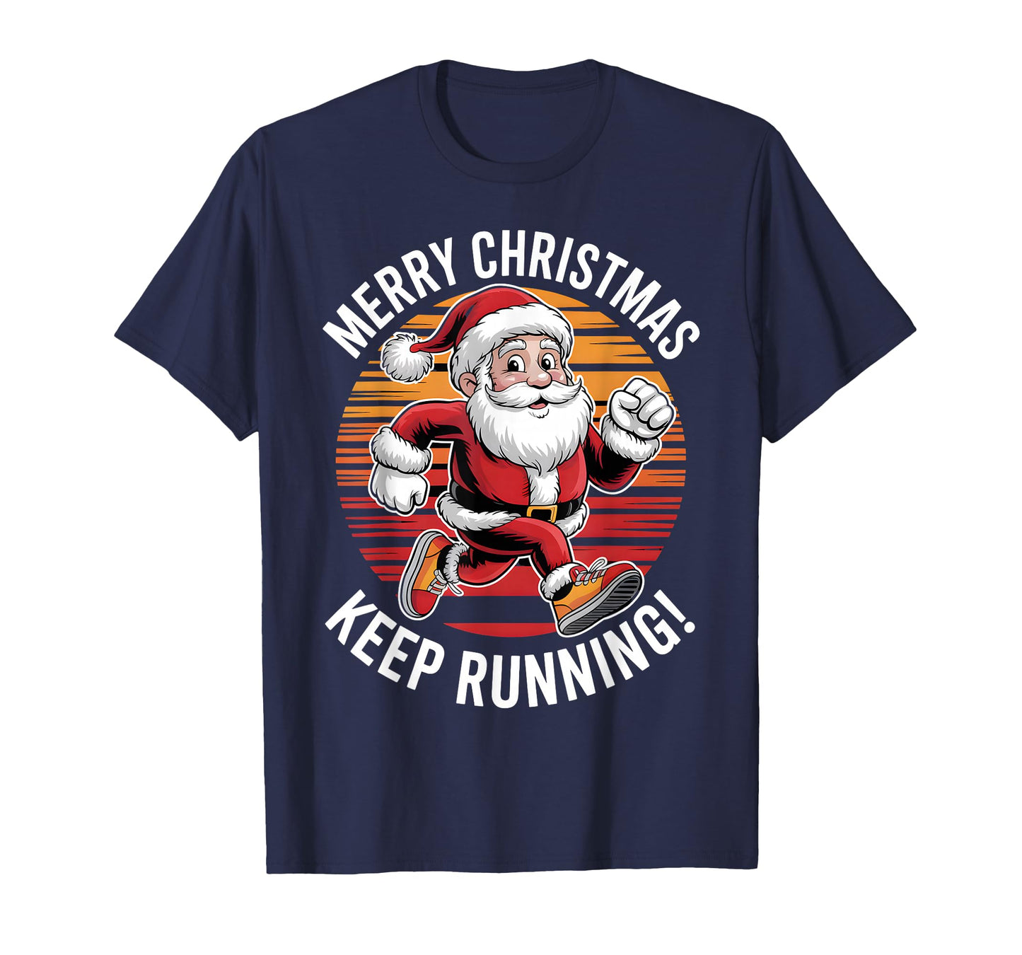Funny Father Christmas Runner Santa Run Dash Costume Xmas T-Shirt