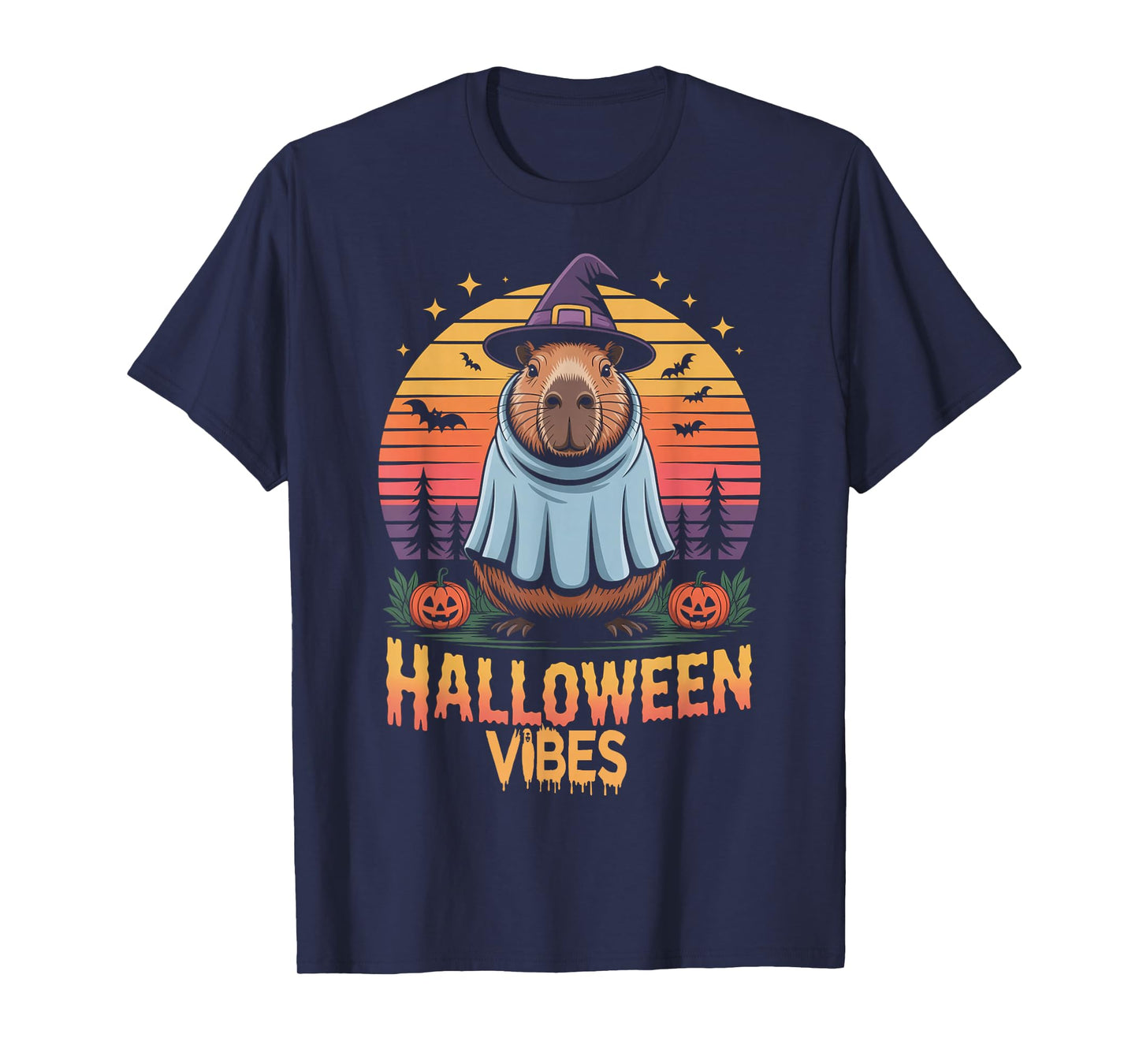 Cabybara Halloween Vibes Witch Costume Capy T-Shirt