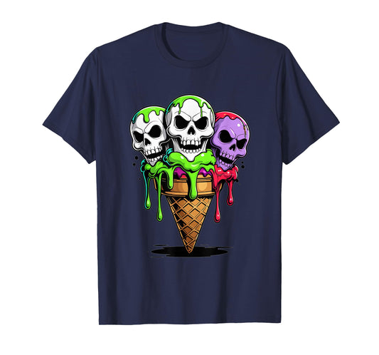Flavor Skulls Ice Cream Cone T-Shirt