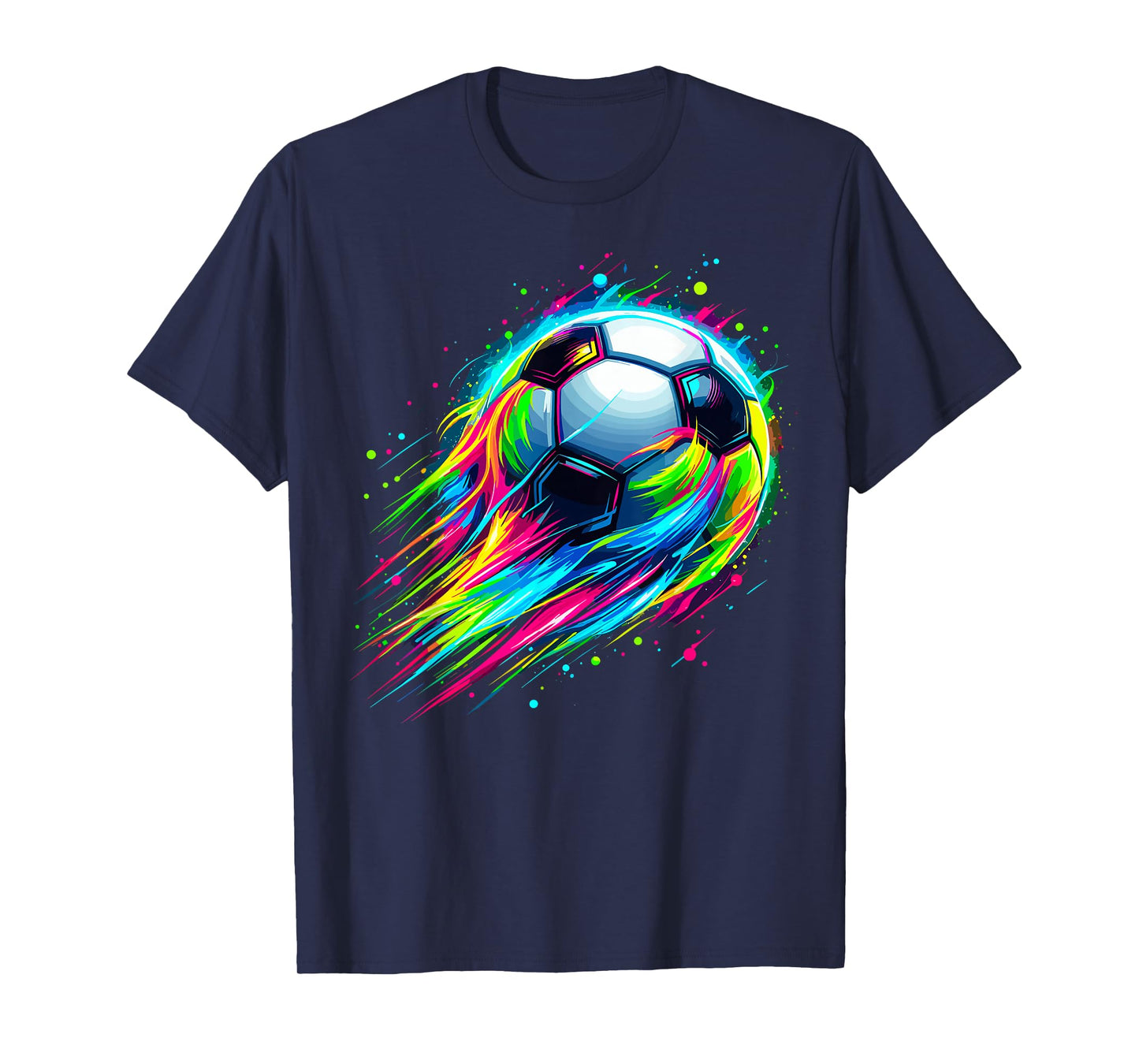 Soccer Colorful Tie Dye Soccer Ball T-Shirt