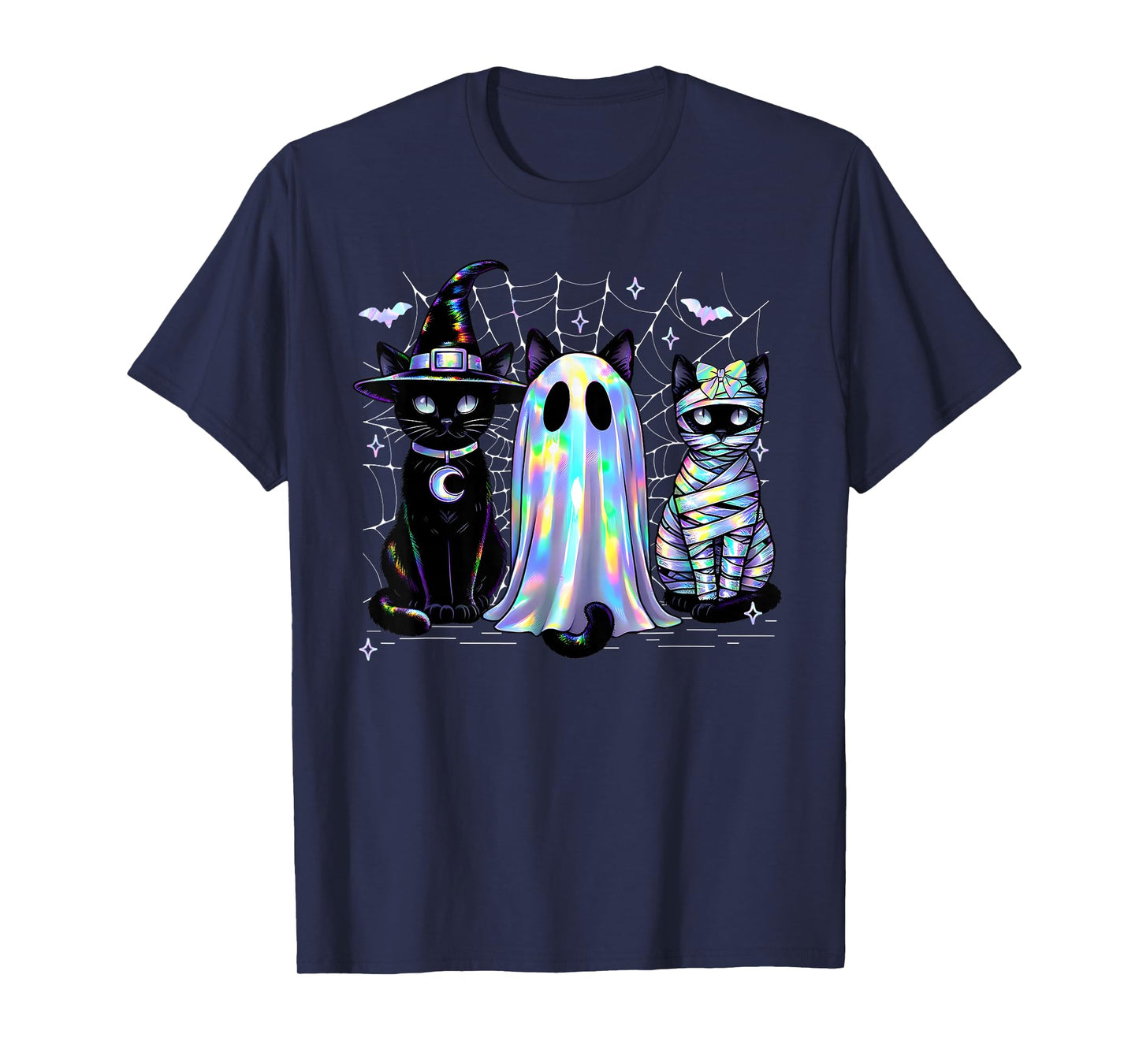 Spooky Season Cat Ghost Halloween Costume Men Women Kids T-Shirt