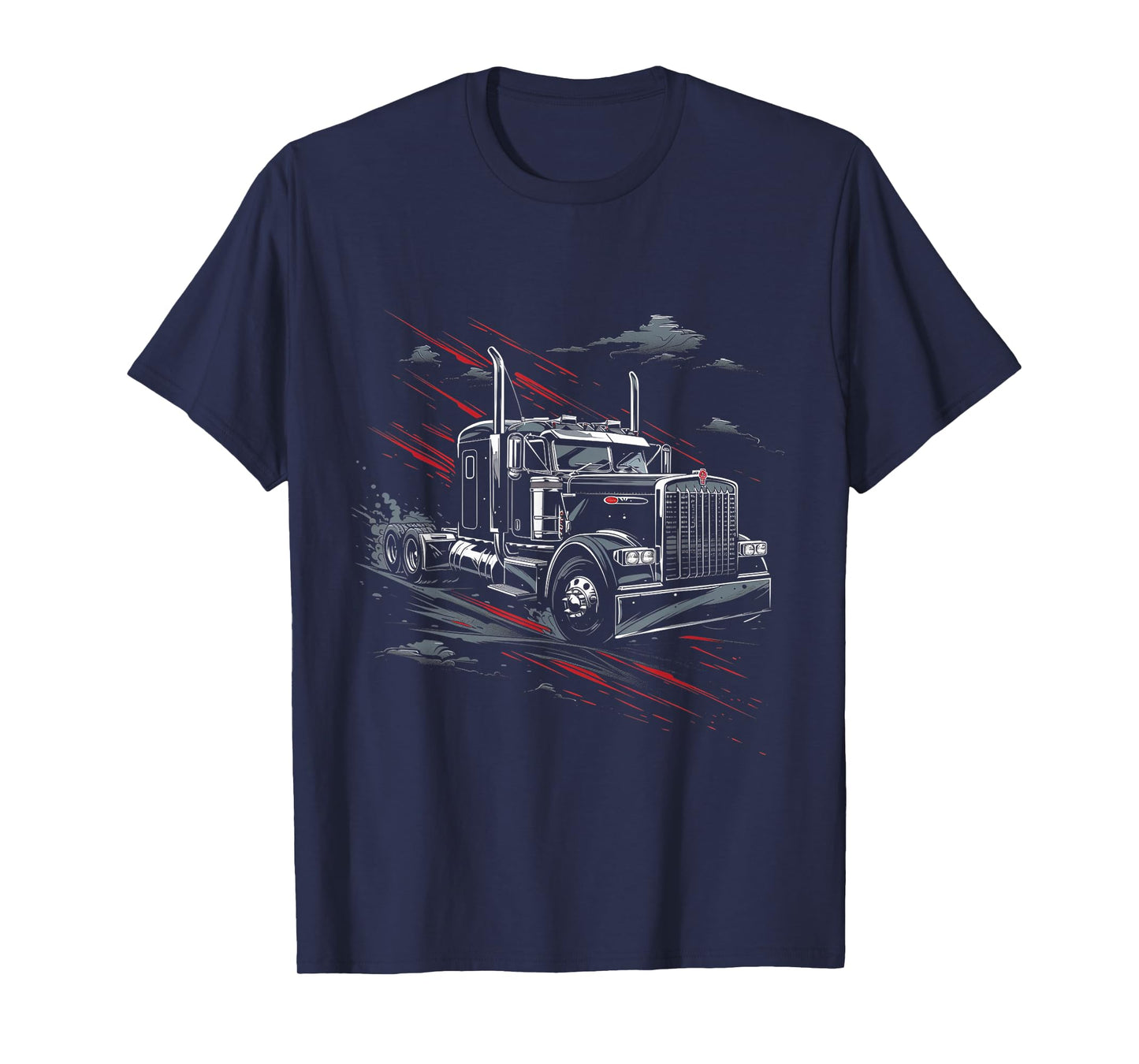 18-Wheeler Truck Vector T-Shirt