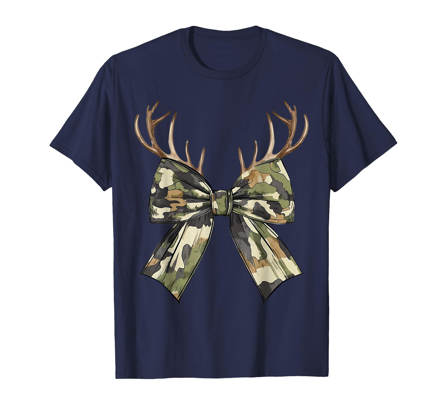 Women Camouflage Old Camo Bow Camo Coquette Bow Hunting T-Shirt