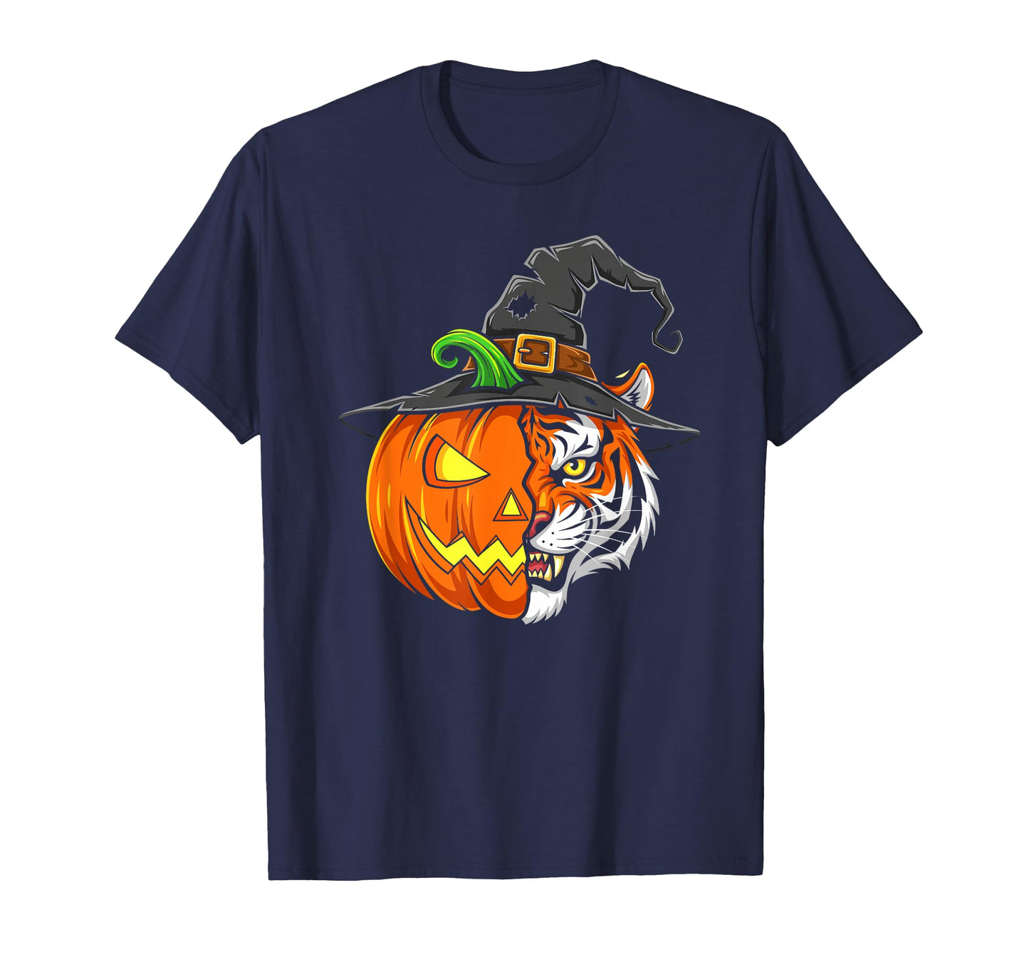 Tiger Pumpkin Jack O Lantern Halloween Kids Mens Womens T-Shirt