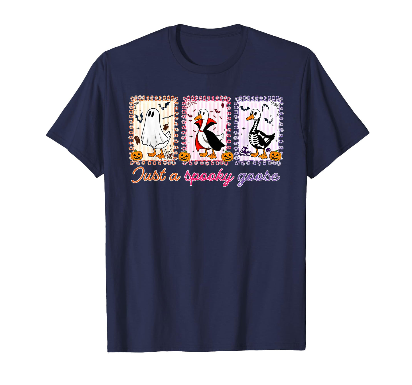 Just A Spooky Goose Halloween Silly Goose Funny Halloween T-Shirt