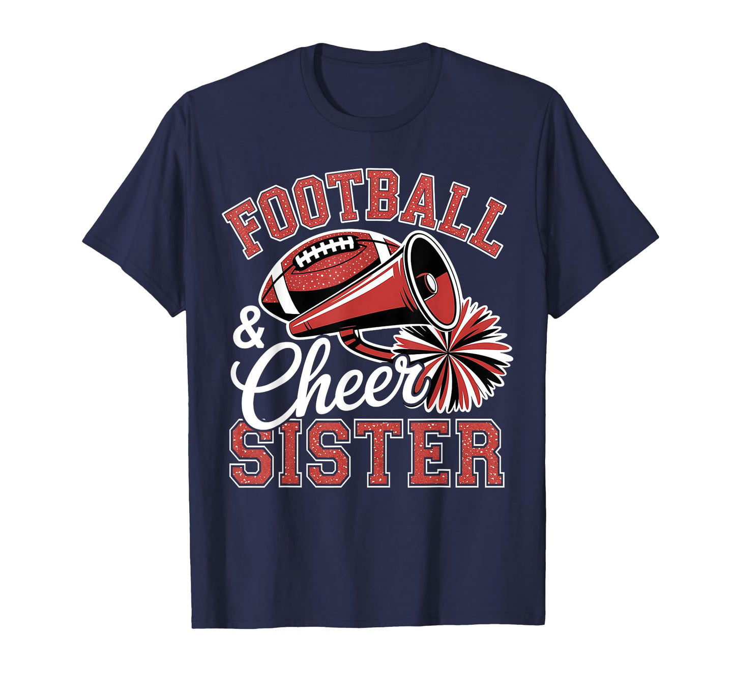 Football Cheer Sister for Women Men Vintage Cheerleader T-Shirt